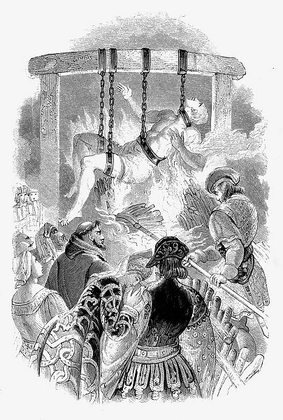 John Oldcastle, Lollard leader, hung and burnt hanging for denying transubstantiation, 1417(1848)