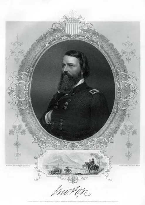 Framed Print : John Pope, Union general in the American Civil War, 1862-1867 Framed Print : John Pope, Union general in the American Civil War, 1862-1867