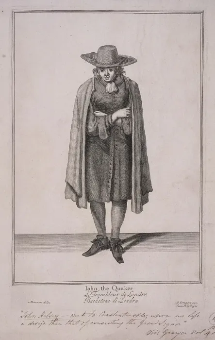 Framed Print : John the Quaker, Cries of London, (c1688?) Framed Print : John the Quaker, Cries of London, (c1688?)