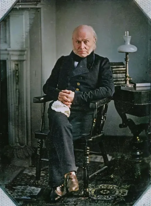 Framed Print : John Quincy Adams, ca. 1850. Creators: Josiah Johnson Hawes, Albert Sands Southworth Framed Print : John Quincy Adams, ca. 1850. Creators: Josiah Johnson Hawes, Albert Sands Southworth