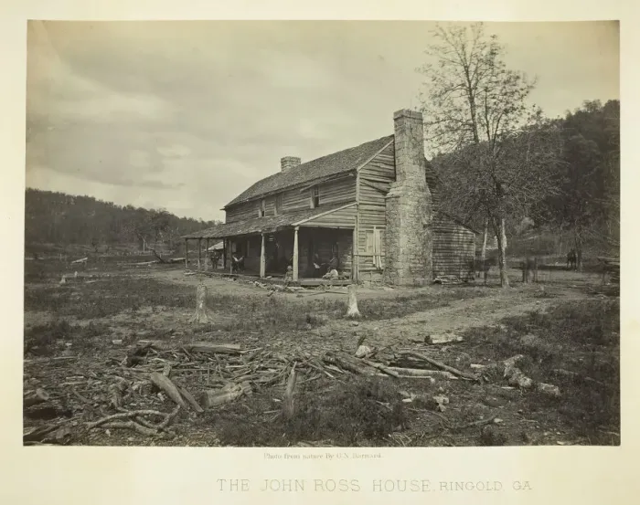 Framed Print : The John Ross House, Ringold, GA, 1866. Creator: George N. Barnard Framed Print : The John Ross House, Ringold, GA, 1866. Creator: George N. Barnard