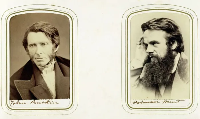 Framed Print : John Ruskin, English artist, poet and critic, and William Holman Hunt, English artist, 1865