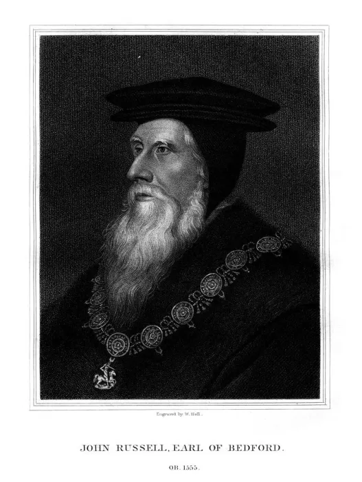 Framed Print : John Russell, 1st Earl of Bedford, English royal minister, (1825). Artist: W Holl Framed Print : John Russell, 1st Earl of Bedford, English royal minister, (1825). Artist: W Holl