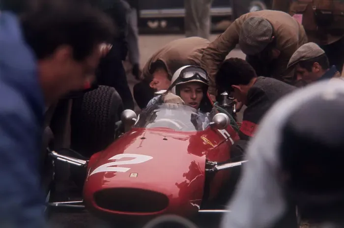 Framed Print : John Surtees in a Ferrari Framed Print : John Surtees in a Ferrari