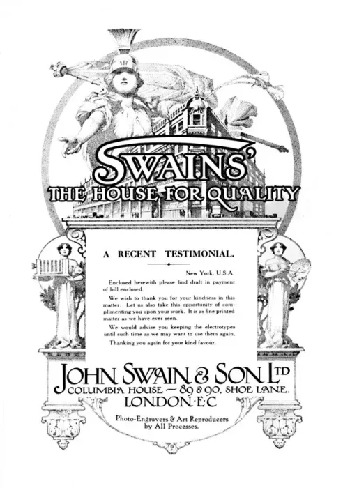Framed Print : John Swain & Son Ltd. - advert, 1916. Artist: John Swain & Son Framed Print : John Swain & Son Ltd. - advert, 1916. Artist: John Swain & Son