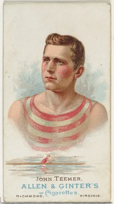 Framed Print : John Teemer, Oarsman, from Worlds Champions, Series 1 (N28) for Allen & Framed Print : John Teemer, Oarsman, from Worlds Champions, Series 1 (N28) for Allen &