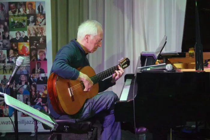 Framed Print : John Williams, Watermill Jazz Club, Dorking, Surrey, UK, 14 May 2019. Creator: Brian O Connor Framed Print : John Williams, Watermill Jazz Club, Dorking, Surrey, UK, 14 May 2019. Creator: Brian O Connor