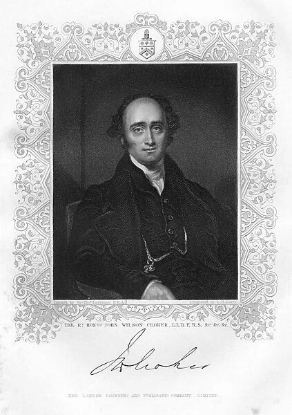 John Wilson Croker (1780-1857), Irish statesman and author, 19th century. Artist: TH Parry