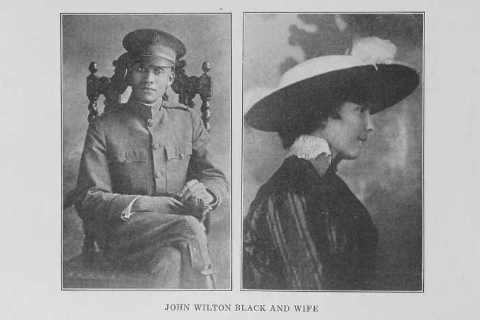 Framed Print : John Wilton Black and wife, 1917-1923. Creator: Unknown Framed Print : John Wilton Black and wife, 1917-1923. Creator: Unknown