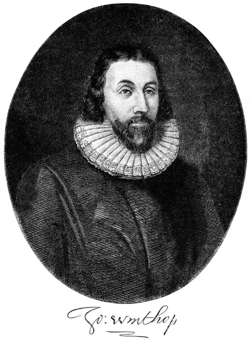 Framed Print : John Winthrop, English Puritan settler in America, 17th century (c1880)