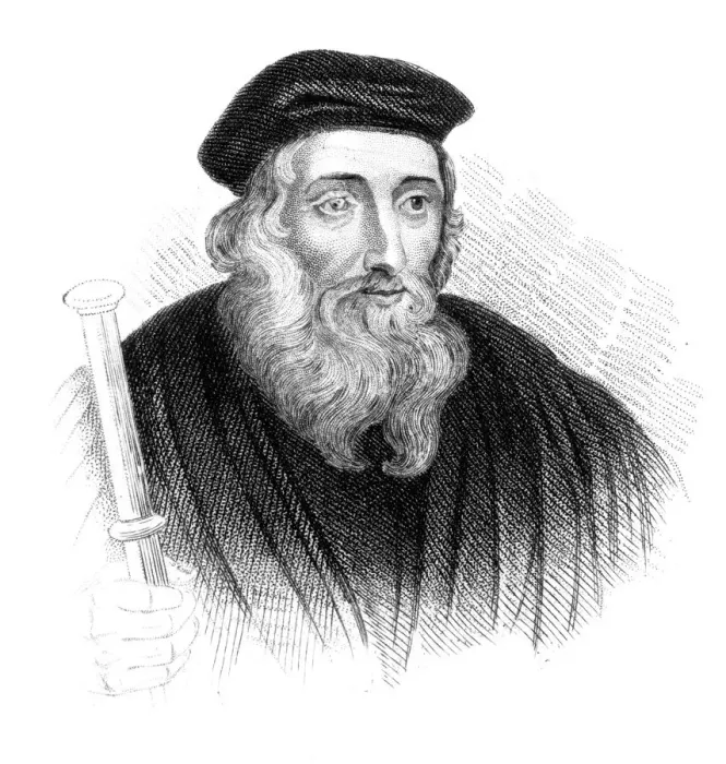 Framed Print : John Wycliffe, 14th century English theologian and religious reformer, (c1850) Framed Print : John Wycliffe, 14th century English theologian and religious reformer, (c1850)
