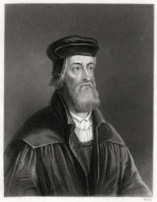 Framed Print : John Wycliffe, English theologian, 19th century. Artist: W Holl Framed Print : John Wycliffe, English theologian, 19th century. Artist: W Holl