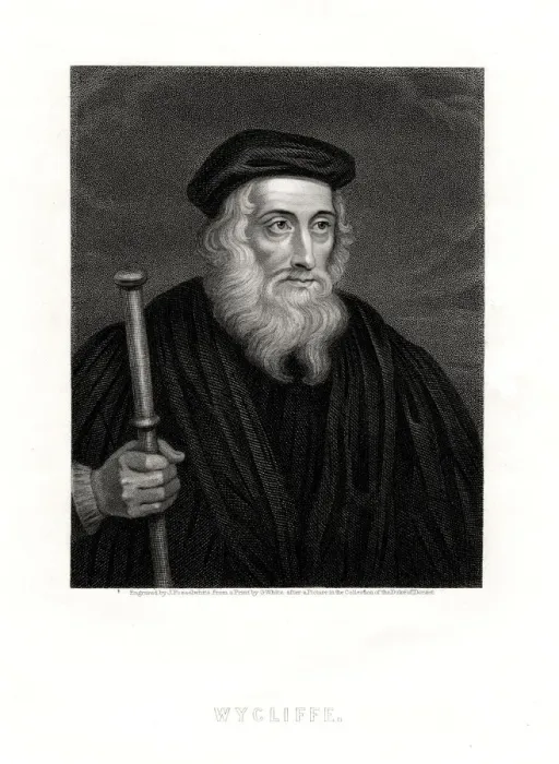 Framed Print : John Wycliffe, English theologian, 19th century. Artist: J Posselwhite Framed Print : John Wycliffe, English theologian, 19th century. Artist: J Posselwhite