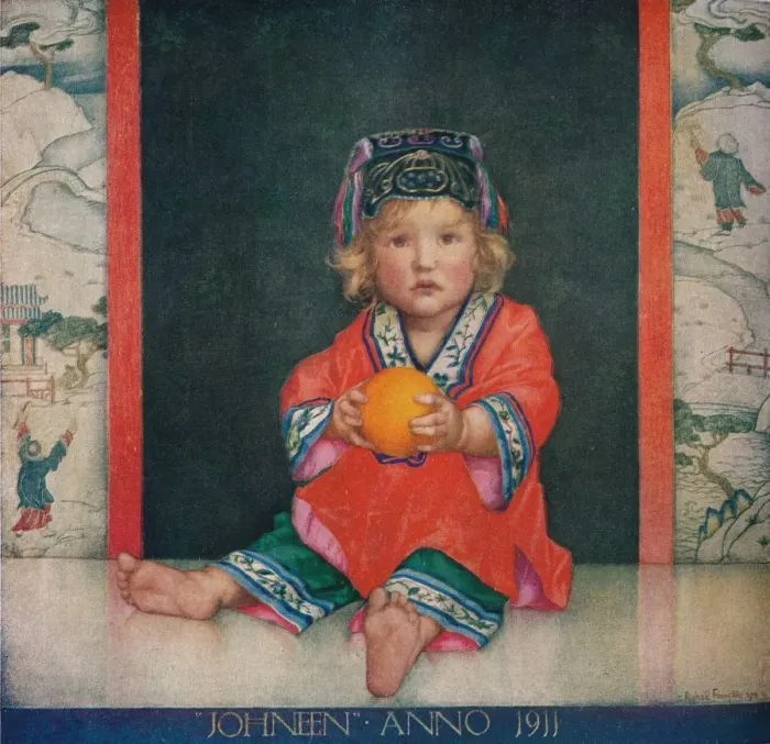 Framed Print : Johneen, son of Mr and Mrs. John Noble, 1911, (1919). Artist: Edward Reginald Frampton Framed Print : Johneen, son of Mr and Mrs. John Noble, 1911, (1919). Artist: Edward Reginald Frampton
