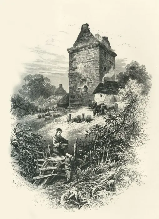 Framed Print : Johnny Armstrongs Tower, c1870 Framed Print : Johnny Armstrongs Tower, c1870