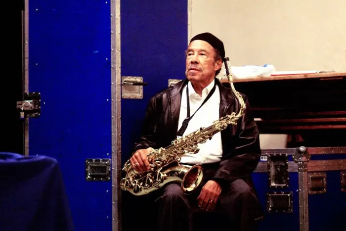 Framed Print : Johnny Griffin, Brecon, August 2006. Artist: Brian O Connor