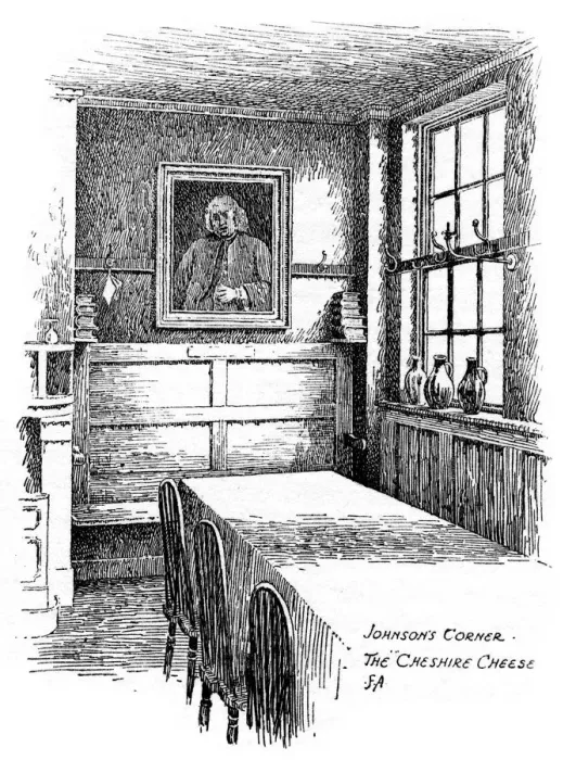 Framed Print : Johnsons Corner, the Cheshire Cheese pub, City of London, 1912. Artist: Frederick Adcock Framed Print : Johnsons Corner, the Cheshire Cheese pub, City of London, 1912. Artist: Frederick Adcock
