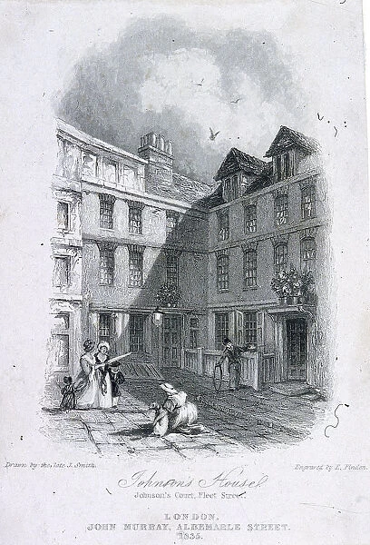 Johnsons Court, Fleet Street, London, 1835. Artist: Edward Francis Finden