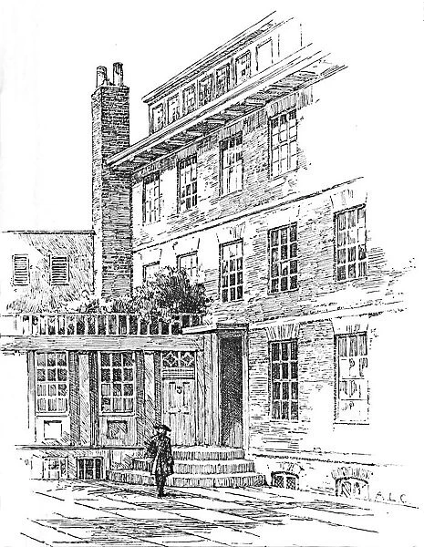 Johnsons House, No. 8 Bolt Court, Fleet Street, 1907. Artist: A. L. Collins