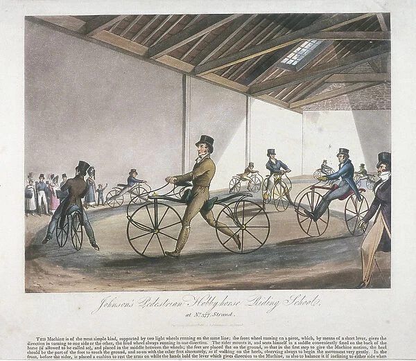 Johnsons Pedestrian Hobbyhorse Riding School, the Strand, Westminster, London, 1819