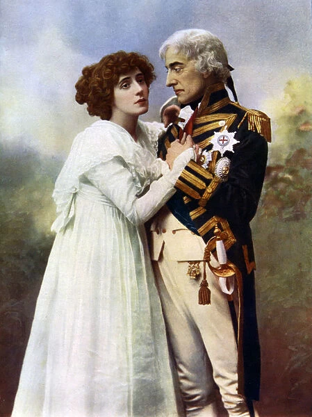 Johnston Forbes-Robertson (1853-1937) and Mrs Patrick Campbell (1865-1940), 1899-1900. Artist: W&D Downey