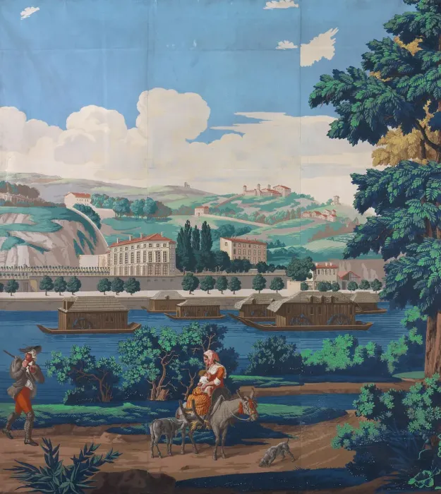Framed Print : Three Joined Panels: The Views of Lyon, France, First edition, 1821. Creator: Unknown Framed Print : Three Joined Panels: The Views of Lyon, France, First edition, 1821. Creator: Unknown
