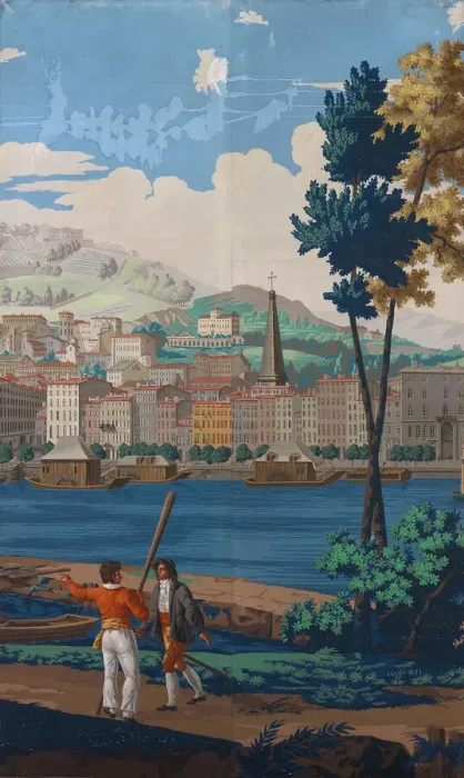 Framed Print : Two Joined Panels: The Views of Lyon, France, First edition, 1821. Creator: Unknown Framed Print : Two Joined Panels: The Views of Lyon, France, First edition, 1821. Creator: Unknown