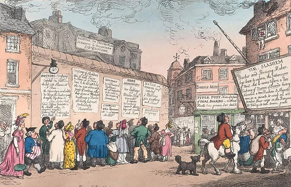 Joint Stock Street, March 10, 1808. March 10, 1808. Creator: Thomas Rowlandson