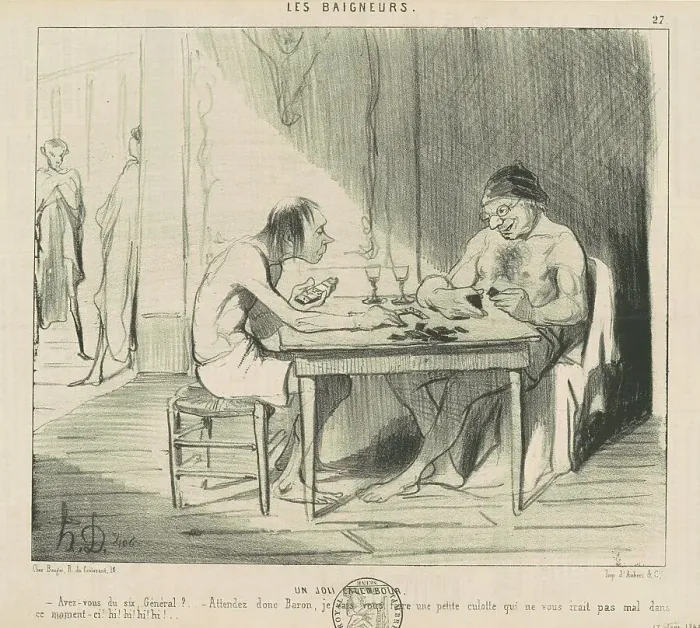 Framed Print : Un joli calembour, 19th century. Creator: Honore Daumier Framed Print : Un joli calembour, 19th century. Creator: Honore Daumier