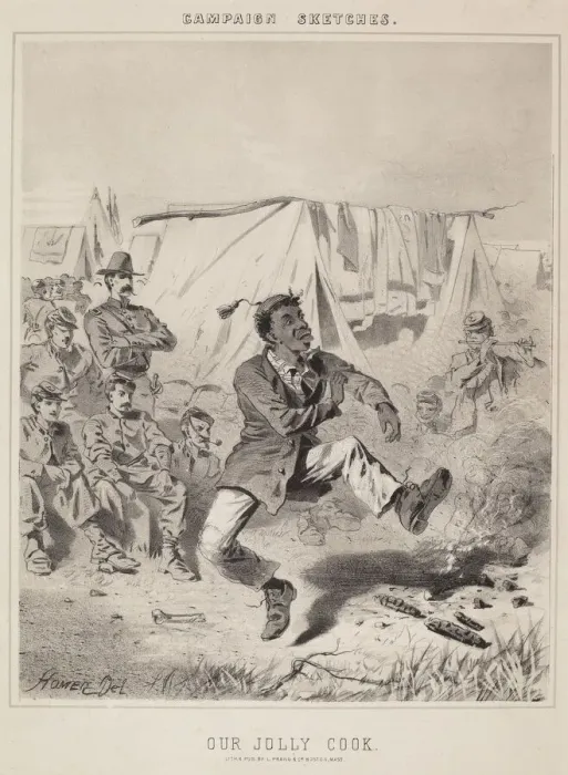 Framed Print : Our Jolly Cook (Campaign Sketches). Creator: Winslow Homer Framed Print : Our Jolly Cook (Campaign Sketches). Creator: Winslow Homer