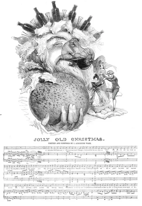 Framed Print : Jolly Old Christmas, 1844. Creator: Smyth Framed Print : Jolly Old Christmas, 1844. Creator: Smyth