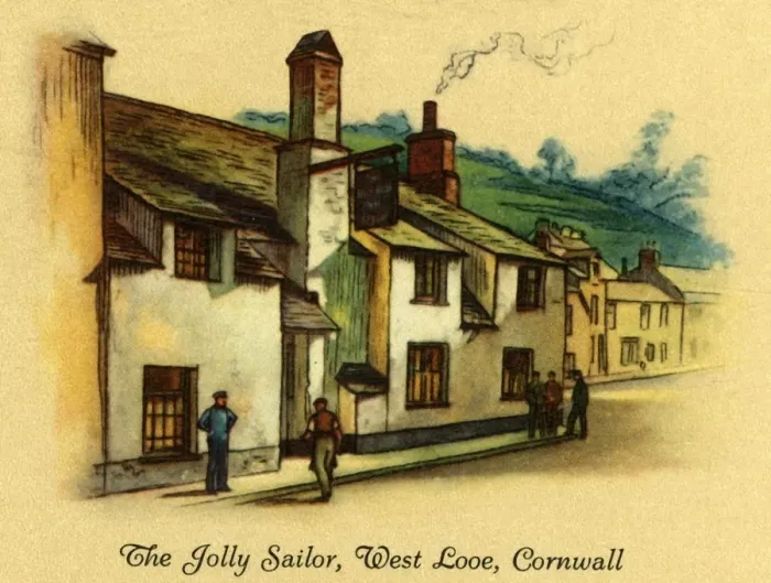 Framed Print : The Jolly Sailor, West Looe, Cornwall, 1939. Creator: Unknown