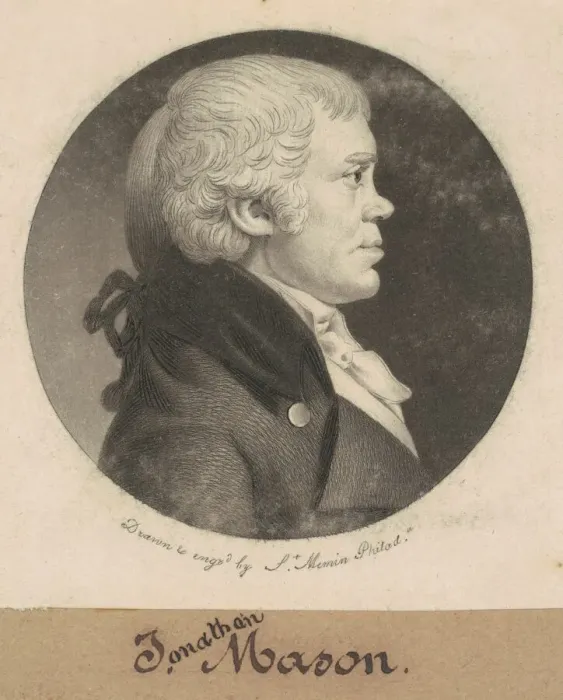 Framed Print : Jonathan Mason, 1800. Creator: Charles Balthazar Julien Fevret de Saint-Memin Framed Print : Jonathan Mason, 1800. Creator: Charles Balthazar Julien Fevret de Saint-Memin