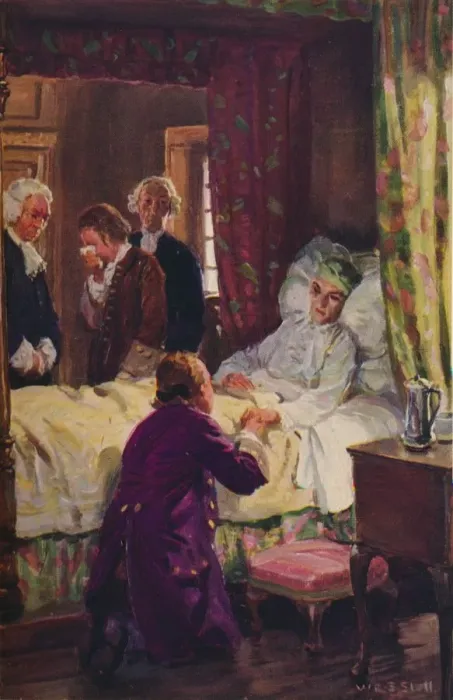 Framed Print : Jones flung himself at his benefactors feet, c1800, (1934). Artist: WRS Scott Framed Print : Jones flung himself at his benefactors feet, c1800, (1934). Artist: WRS Scott