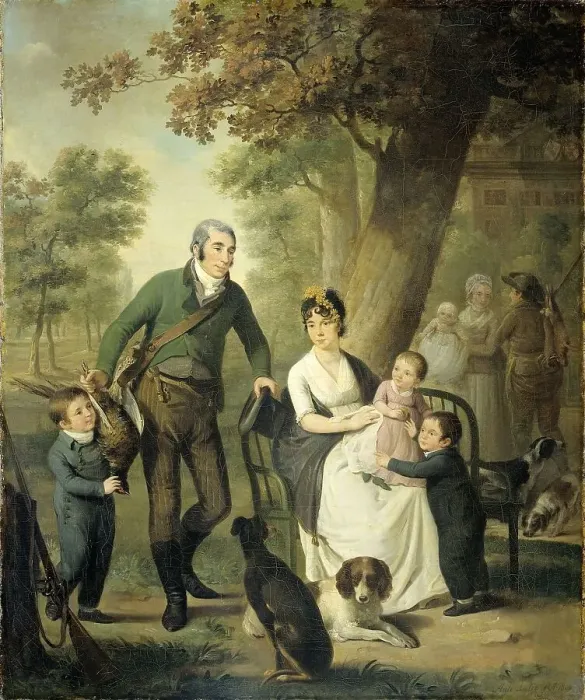 Framed Print : Jonkheer Gysbert Carel Rutger Reinier van Brienen van Ramerus...with his Wife and...Children, 1804. Creator: Adriaan De Lelie Framed Print : Jonkheer Gysbert Carel Rutger Reinier van Brienen van Ramerus...with his Wife and...Children, 1804. Creator: Adriaan De Lelie
