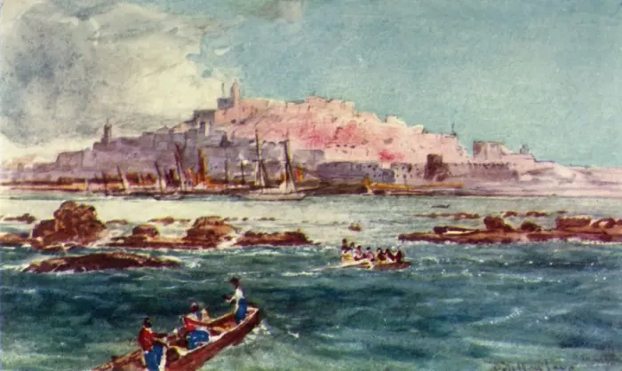 Framed Print : Joppa from the Sea, 1902. Creator: John Fulleylove Framed Print : Joppa from the Sea, 1902. Creator: John Fulleylove