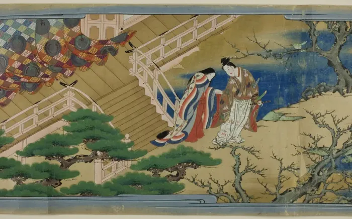 Framed Print : Joruri Monogatari, 17th century. Creator: School of Iwasa Matabei Framed Print : Joruri Monogatari, 17th century. Creator: School of Iwasa Matabei