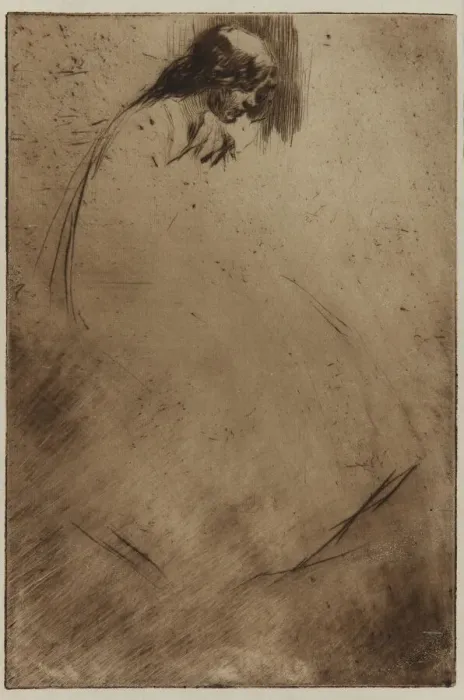 Framed Print : Jos Bent Head, 1861. Creator: James Abbott McNeill Whistler Framed Print : Jos Bent Head, 1861. Creator: James Abbott McNeill Whistler