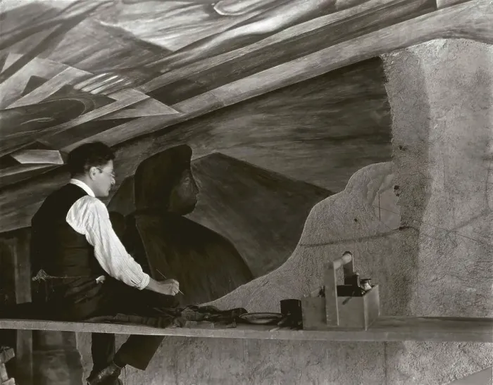 Framed Print : José Clemente Orozco at Work, 1926. Creator: Modotti; Tina (1896-1942) Framed Print : José Clemente Orozco at Work, 1926. Creator: Modotti; Tina (1896-1942)