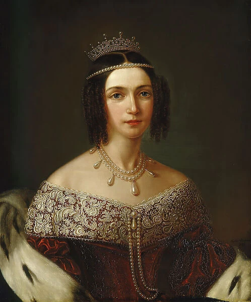 Josefina, 1807-1876, Queen of Sweden and Norway, Princess of Leuchtenberg, 1841. Creator: Sophie Adlersparre
