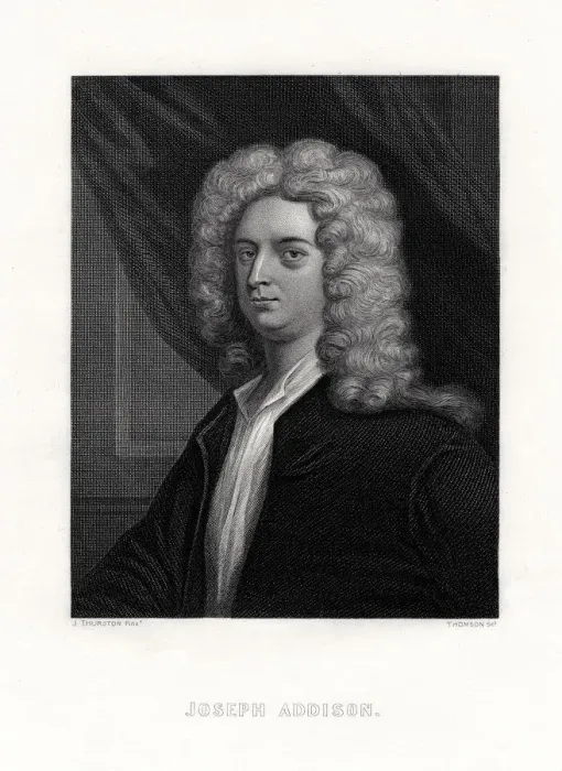 Framed Print : Joseph Addison, English politician and writer, 19th century. Artist: J Thurston Framed Print : Joseph Addison, English politician and writer, 19th century. Artist: J Thurston