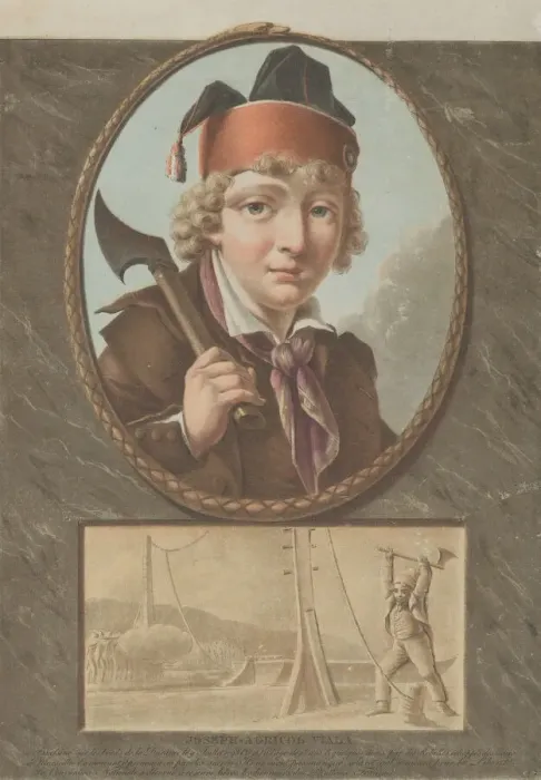 Framed Print : Joseph-Agricol Viala, after Sablet, ca. 1795. Creator: Pierre Michel Alix Framed Print : Joseph-Agricol Viala, after Sablet, ca. 1795. Creator: Pierre Michel Alix