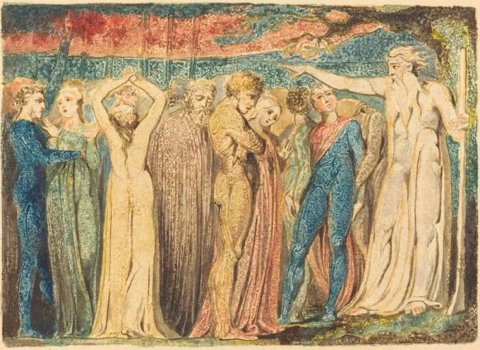 Framed Print : Joseph of Arimathea Preaching to the Britons, c. 1794 / 1796. Creator: William Blake Framed Print : Joseph of Arimathea Preaching to the Britons, c. 1794 / 1796. Creator: William Blake