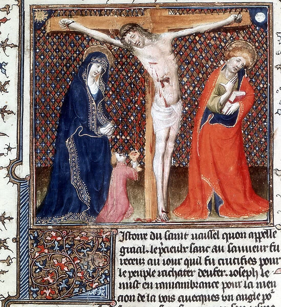 Joseph of Arimathea receiving Christs blood, 15th century