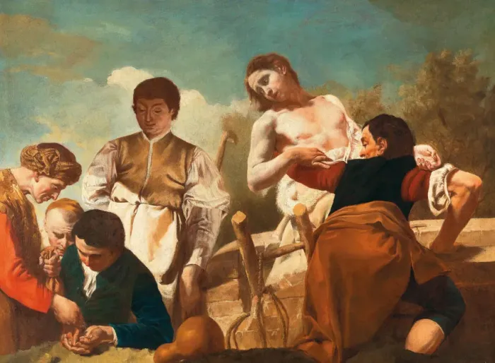 Framed Print : Joseph and his Brothers. Creator: Angeli, Giuseppe (1712-1798) Framed Print : Joseph and his Brothers. Creator: Angeli, Giuseppe (1712-1798)