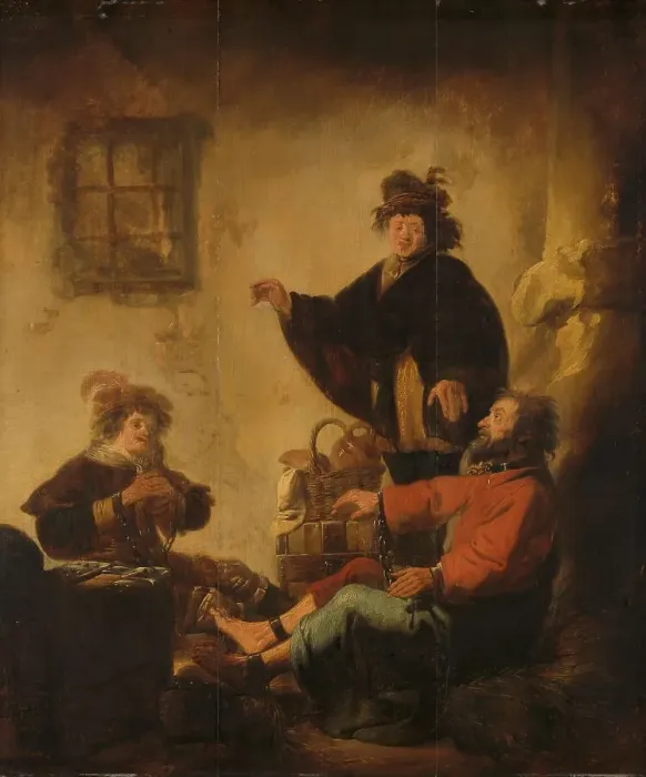 Framed Print : Joseph Interpreting the Dreams of the Baker and the Butler (Genesis 40:1-19), c.1632-c.1640. Creator: Benjamin Gerritz Cuyp Framed Print : Joseph Interpreting the Dreams of the Baker and the Butler (Genesis 40:1-19), c.1632-c.1640. Creator: Benjamin Gerritz Cuyp