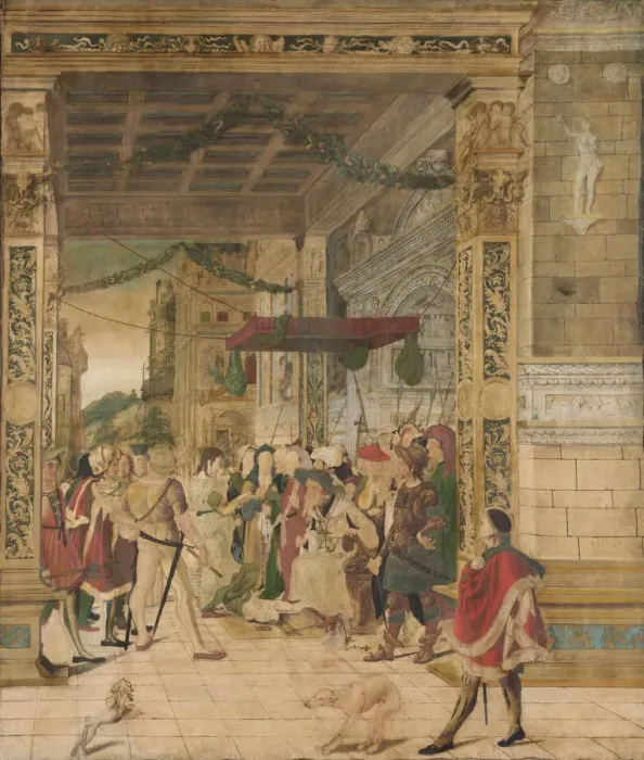 Framed Print : Joseph Interpreting the Dreams of Pharaoh, ca. 1534-47. Creator: Attributed to Jorg Breu the Younger (German, Augsburg ca. 1510-1547 Augsburg) Framed Print : Joseph Interpreting the Dreams of Pharaoh, ca. 1534-47. Creator: Attributed to Jorg Breu the Younger (German, Augsburg ca. 1510-1547 Augsburg)