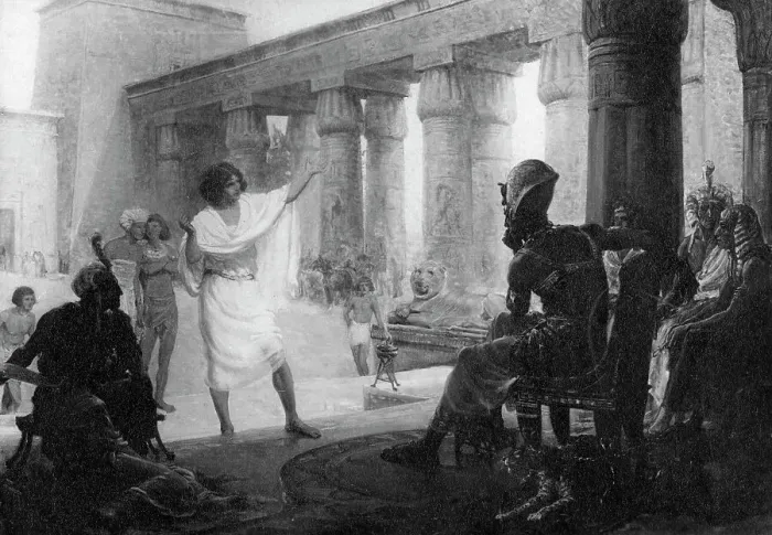 Framed Print : Joseph Interpreting Pharaohs Dream, early 20th century. Artist: Margaret Dovaston Framed Print : Joseph Interpreting Pharaohs Dream, early 20th century. Artist: Margaret Dovaston