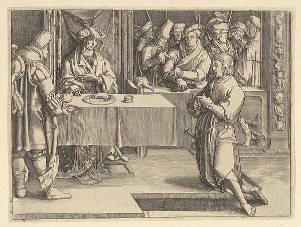 Joseph Interpreting Pharoahs Dreams (copy), 1640-70. Creator: Unknown