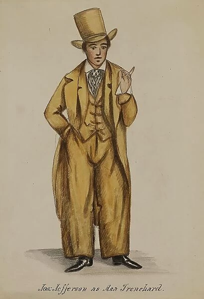 Joseph Jefferson as Asa Trenchard [From Tom Taylor's Our American Cousin'], 1855-1859. Creator: Alfred Jacob Miller